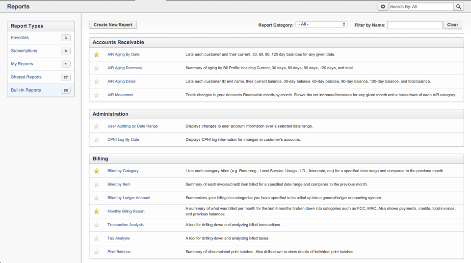 screenshot of Rev.io Billing